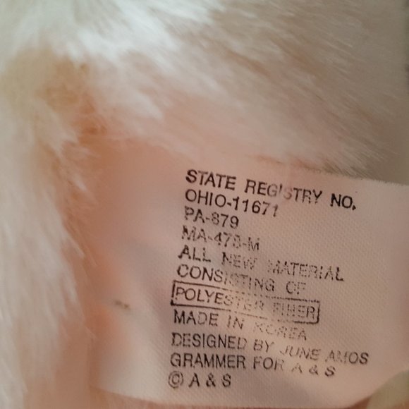 Vintage Christmas Plush Bear Abearham & Straus the Mouse Holiday '87 - Picture 4 of 16